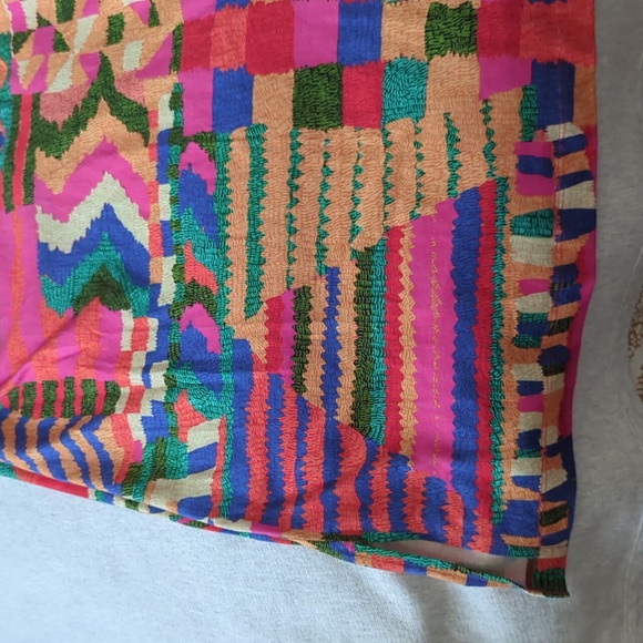 Farm Rio Patches Tshirt dress with padded shoulders sz S - Picture 12 of 12